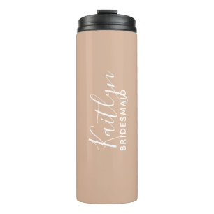Blush Pink Personalised Bridesmaid   Thermal Tumbler