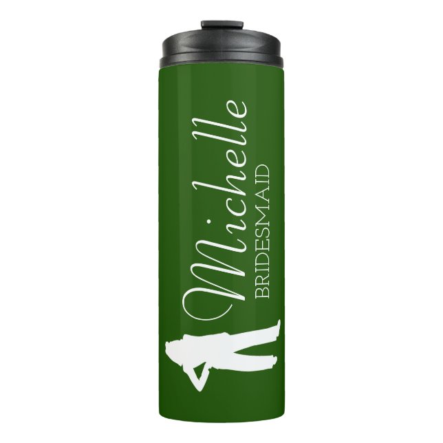 Blush Pink Personalised Bridesmaid Thermal Tumbler (Front)