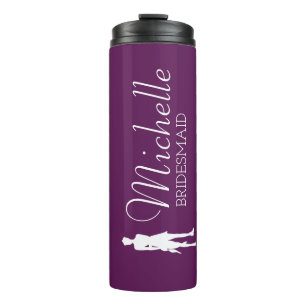 Blush Pink Personalised Bridesmaid Thermal Tumbler