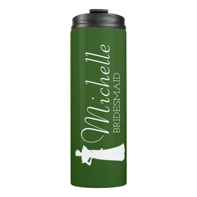 Blush Pink Personalised Bridesmaid  Thermal Tumbler (Front)