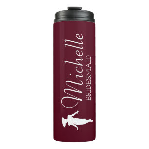 Blush Pink Personalised Bridesmaid Thermal Tumbler