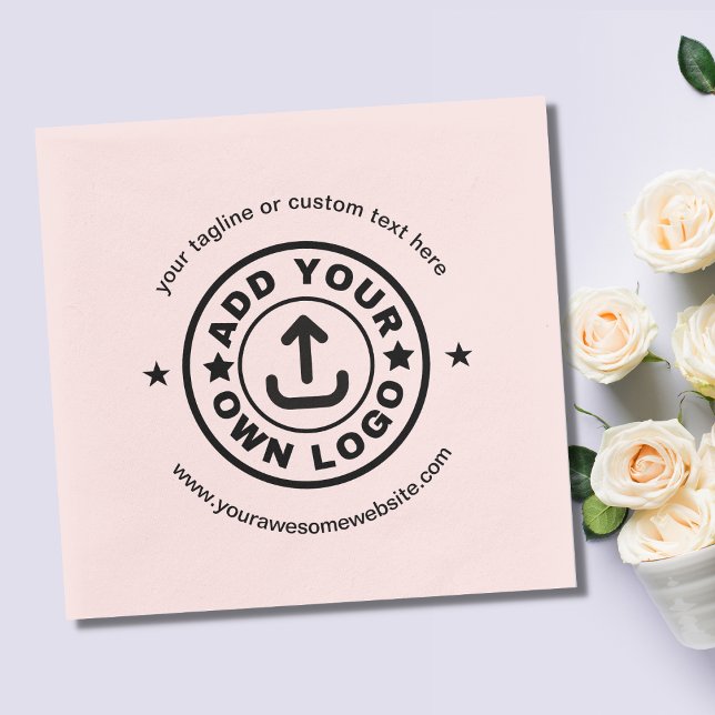Blush Pink Personalised Custom Logo Bulk Napkin (Creator Uploaded)