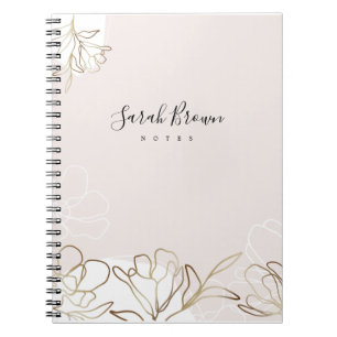 Blush Pink Personalised Feminine Notebook