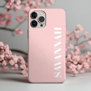 Blush Pink personalised name simple  iPhone 13 Pro Max Case
