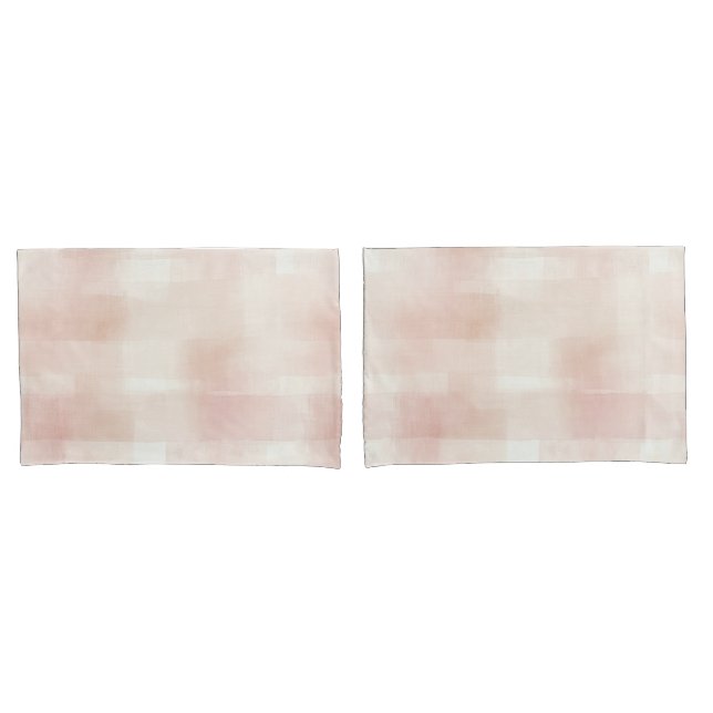 Blush Pink Plaid Stripes   Pillowcase (Front-Set)