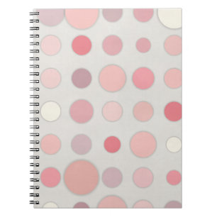 Blush Pink Polka Dot Pattern Art Notebook