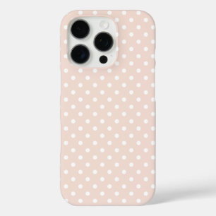 Blush Pink Polka Dots Pattern iPhone 16 Pro Case