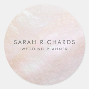 Blush Pink Pretty Mother of Pearl Classic Round Sticker