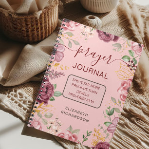 Blush Pink Proverbs 31 prayer journal notebook