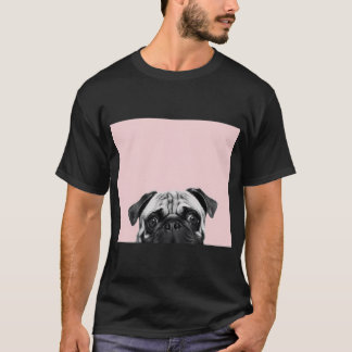 Blush pink Pug pop T-Shirt