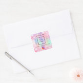 Blush pink purple business logo salon Instagram Square Sticker (Envelope)