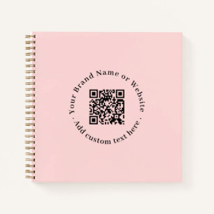 Blush Pink QR   Feminine Business Promo Design Notebook