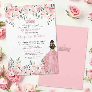 Blush Pink Quinceanera Invitation