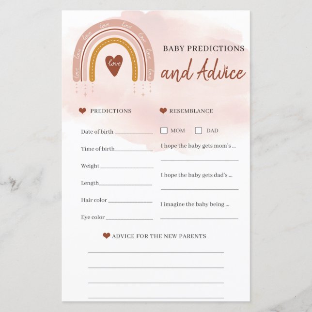 Blush Pink Rainbow Baby Predictions and Advice (Front)