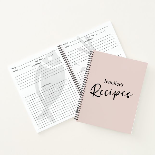 Blush Pink Recipe Notebook (Inside)