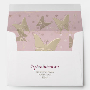 Blush Pink Return Address Envelope