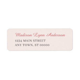 Blush Pink  Return Address Label