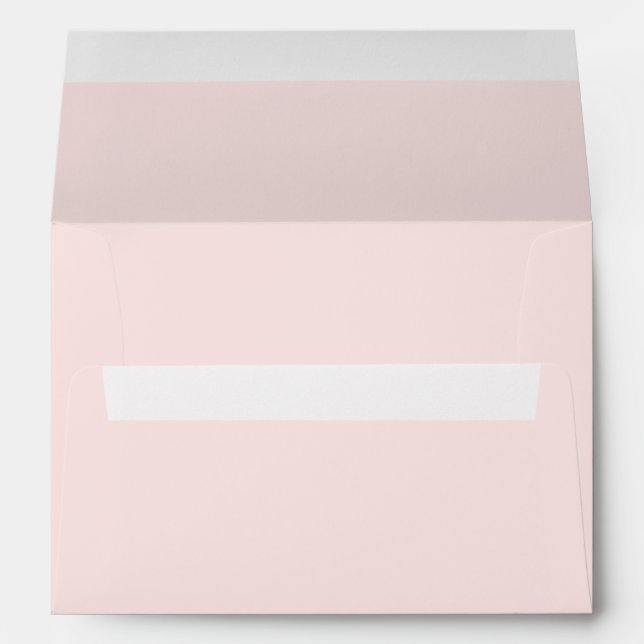 Blush Pink Return Address Wedding Envelope (Back (Bottom))