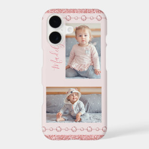 Blush Pink Rhinestone Glitter Name Photo