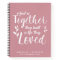 Blush Pink Romantic Couple's Scrapbook Notebook