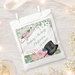 Blush Pink Romantic Floral Wedding  Favour Bag