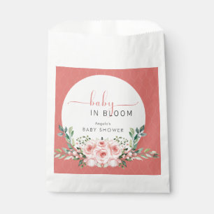 Blush Pink Rose Baby in Bloom Shower Favour Bag