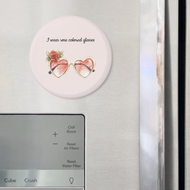 Blush Pink Rose Coloured Sunglasses Magnet (In Situ (Fridge))