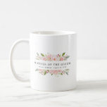 Blush Pink Rose Floral Mother of the Groom Coffee Mug<br><div class="desc">Chic and elegant blush pink floral design features the title Mother of the Groom and 1 line of personalised text below. All of the text can be edited, the colour, font and size changed. Make one for each of the bridal party. It will look great in your getting ready photos....</div>