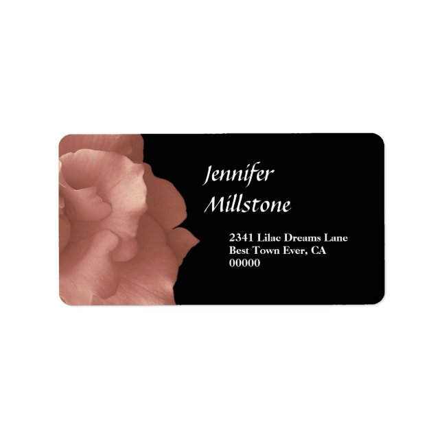 Blush Pink Rose Floral Wedding Collection Label (Front)