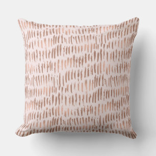 Blush Pink Rose Gold Abstract Cushion