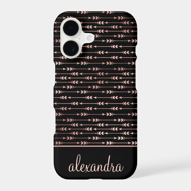Blush Pink - Rose Gold Boho Pattern Monogram (Back)