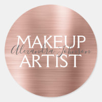 Blush Pink - Rose Gold Foil Makeup Artist Seal