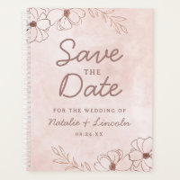 Blush Pink & Rose Gold Foil Save the Date Wedding
