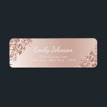 Blush Pink Rose Gold Glitter Sparkle Foil Return Address Label<br><div class="desc">Blush Pink - Rose Gold Faux Ombre Glitter and Sparkle Ombre Metallic Stainless Steel Foil Girly Return Address Label for a Birthday Party, Bridal Shower, Sweet 16, 13th, 15th, 16th, 18th, 21st, 30th, 40th, 50th, 60th, 70th, 80th, 90th or 100th Girl or Woman's Birthday Party, Bachelorette Party, Wedding or Baby...</div>