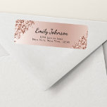Blush Pink Rose Gold Glitter Sparkle Foil Return Address Label<br><div class="desc">Blush Pink - Rose Gold Faux Ombre Glitter and Sparkle Ombre Metallic Stainless Steel Foil Girly Return Address Label for a Birthday Party, Bridal Shower, Sweet 16, 13th, 15th, 16th, 18th, 21st, 30th, 40th, 50th, 60th, 70th, 80th, 90th or 100th Girl or Woman's Birthday Party, Bachelorette Party, Wedding or Baby...</div>