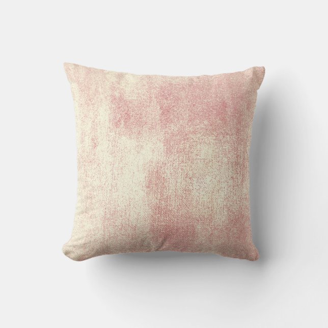 Blush Pink Rose Gold Minimal Painting Pastel Blush Cushion (Front)