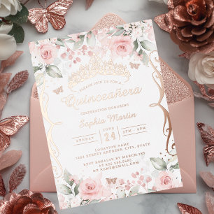 Blush Pink Rose Gold Quinceanera