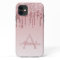 Blush Pink - Rose Gold Sparkle Glitter Monogram