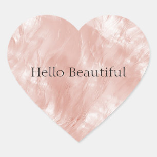 Blush Pink Rose  Heart Sticker