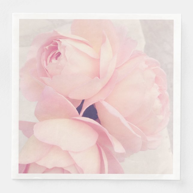 Blush Pink Rose Napkin (Front)