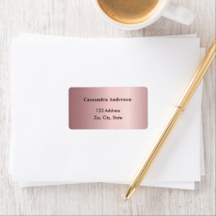 Blush pink rose return address label