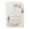 Blush Pink Rose Rustic Floral Wedding Invitation