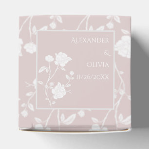 Blush Pink Rose Wedding Favour Box