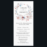 Blush Pink Rose Wedding Program<br><div class="desc">Beautiful blush pink roses create an elegant wreath at the top of this wedding program. Soft pastel steel blue, almost grey leaves, complement it perfectly. Bright blue small flowers add a pop of colour and the tiniest scarlet red flowers add a bit of spice. The front of the program describes...</div>