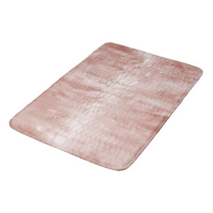 Blush Pink Rose White Shell Bath Mat