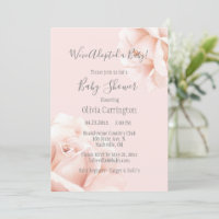 Blush Pink Roses Adoption Script Baby Shower