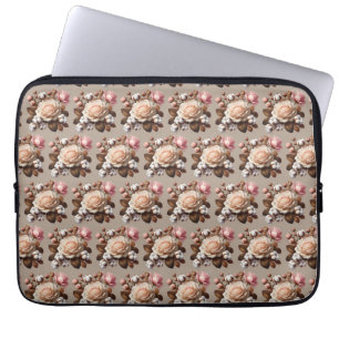 Blush Pink roses flowers floral Laptop Sleeve