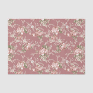 Blush Pink Roses-Old Rose Background Tissue Paper
