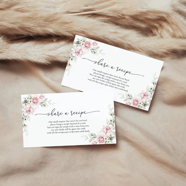 Blush Pink Roses Recipe Request Card (Creator Uploaded)