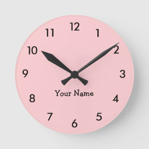 Blush Pink Round Clock